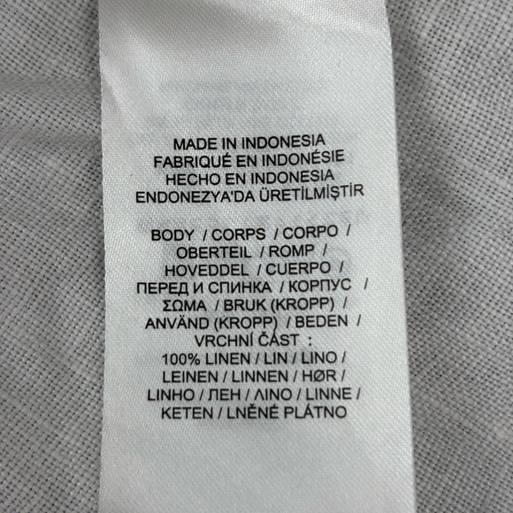 Lauren Ralph Lauren | Tie Front Linen Shirtdress | White | Size 14P - Picture 10 of 10